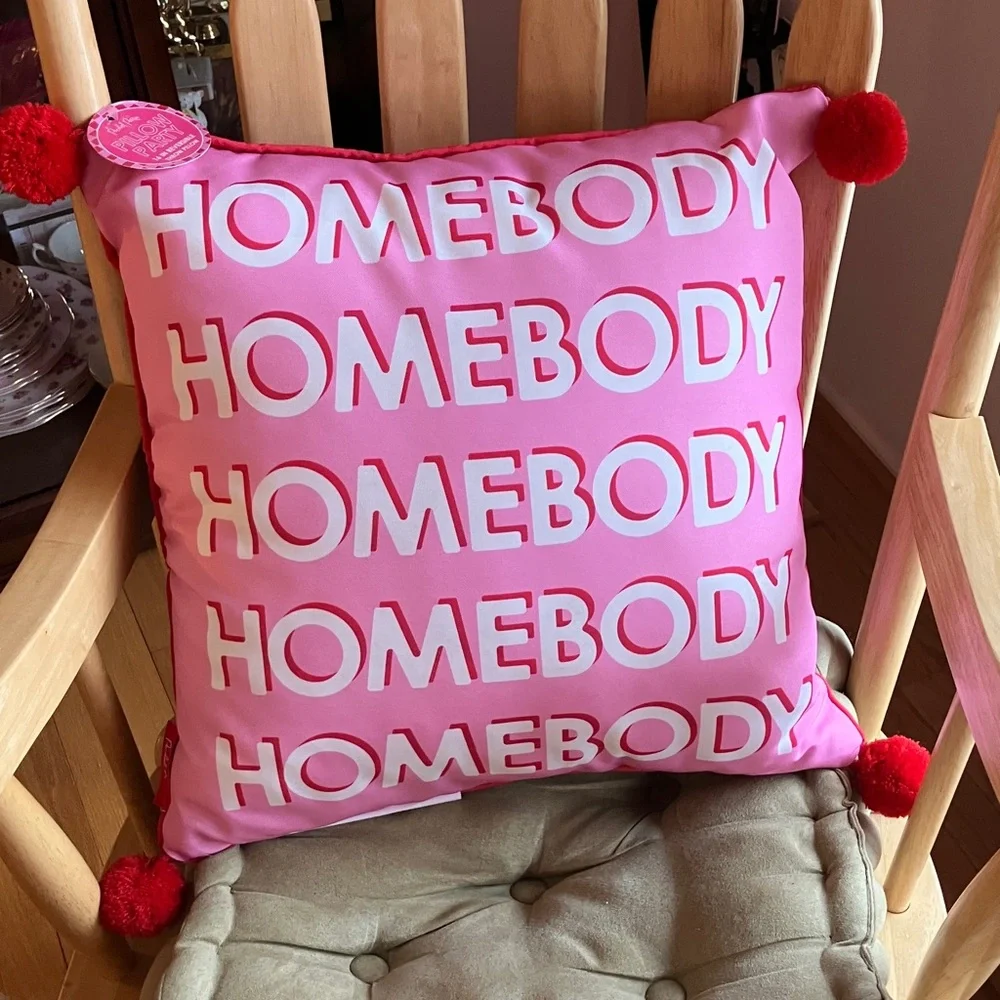 “Homebody” Cute colorful Pillow by Packed Party 🎈